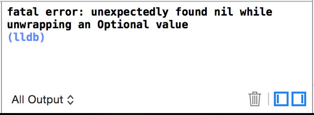 Fatal Error: Unexpectedly found nil